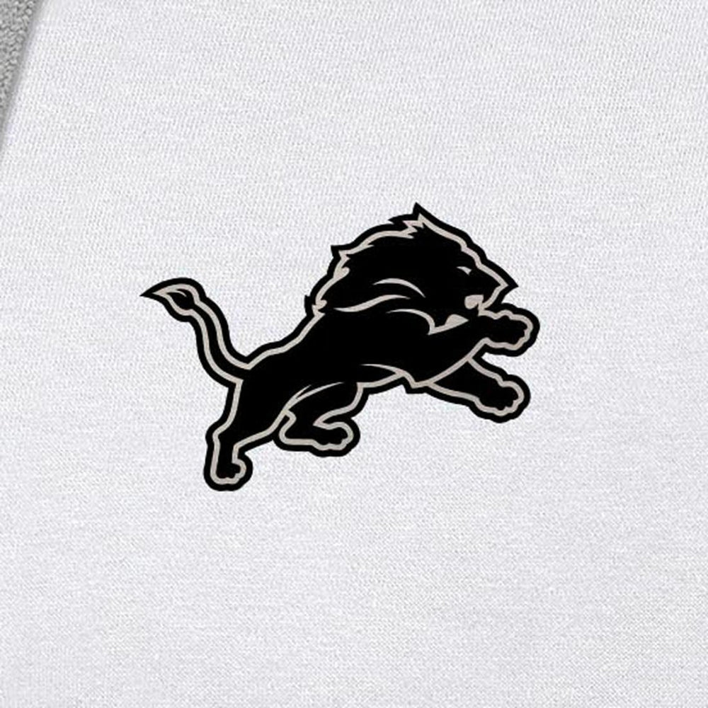 Detroit Lions Antigua Brushed Carbon Victory Pullover Hoodie White - NFL