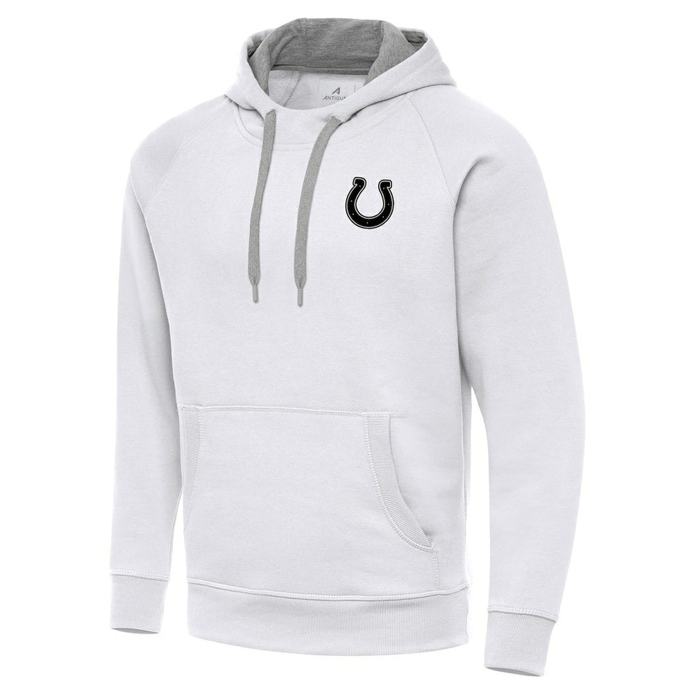 Indianapolis Colts Antigua Brushed Carbon Victory Pullover Hoodie White - NFL