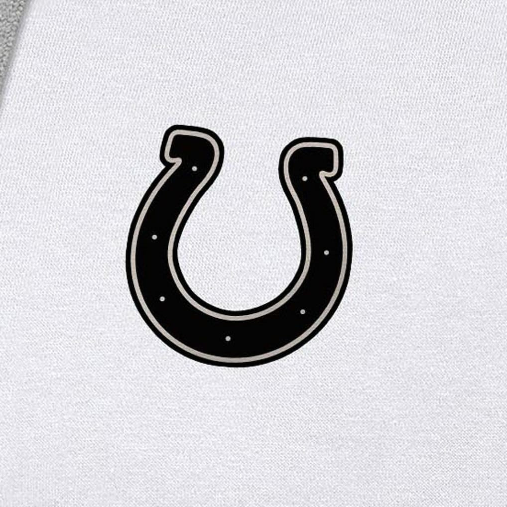 Indianapolis Colts Antigua Brushed Carbon Victory Pullover Hoodie White - NFL