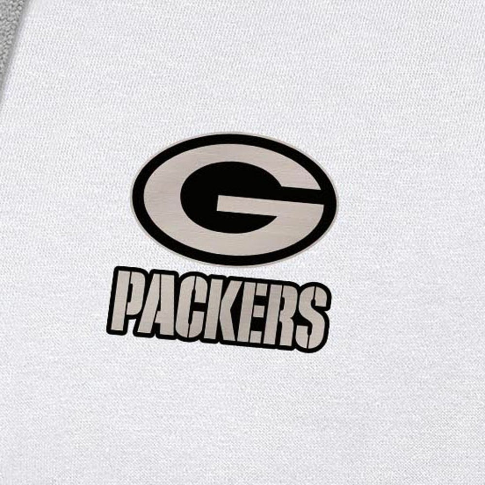 Green Bay Packers Antigua Brushed Carbon Victory Pullover Hoodie White - NFL