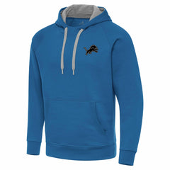 Detroit Lions Antigua Brushed Carbon Victory Pullover Hoodie Blue - NFL