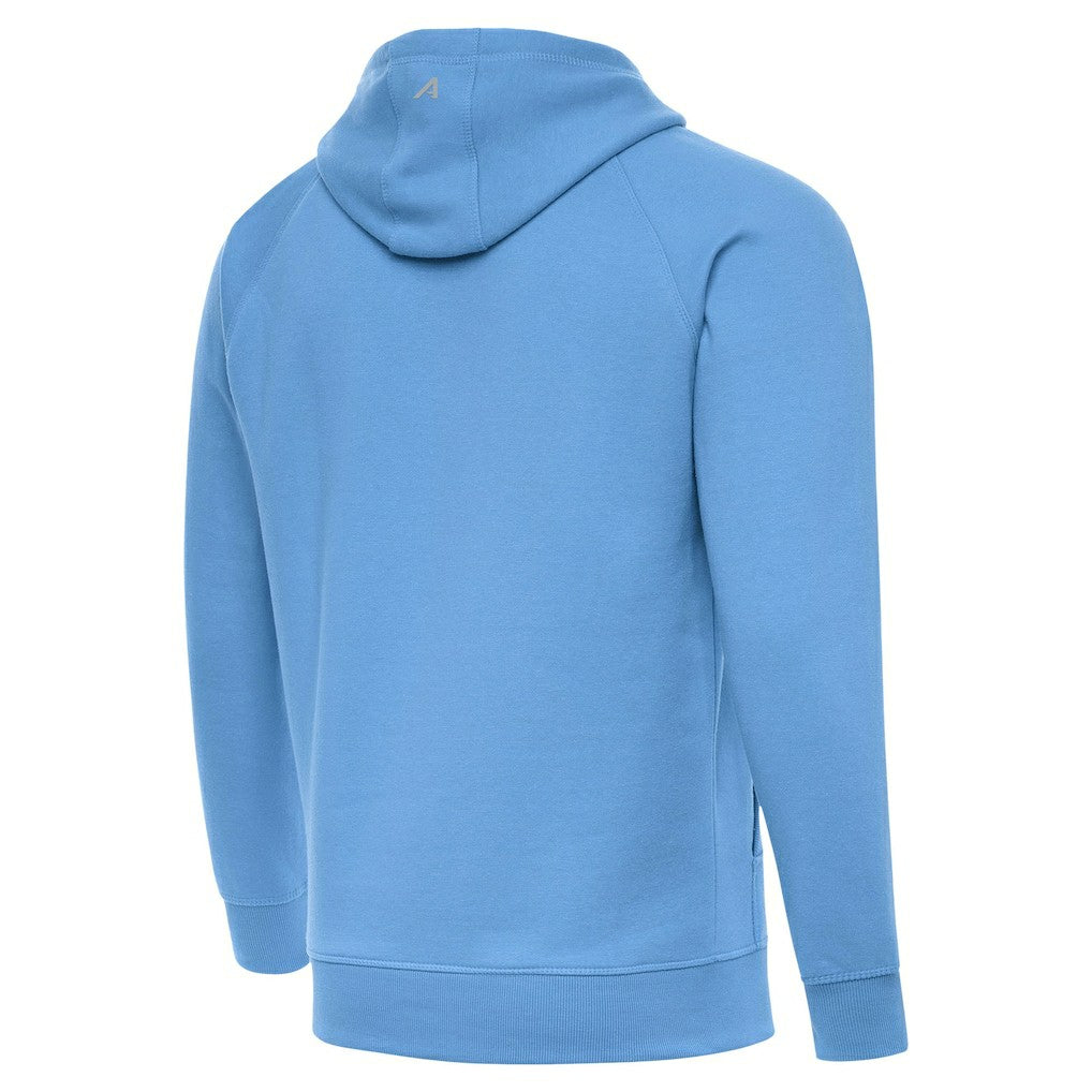 Los Angeles Chargers Antigua Brushed Carbon Victory Pullover Hoodie Powder Blue - NFL