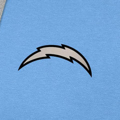 Los Angeles Chargers Antigua Brushed Carbon Victory Pullover Hoodie Powder Blue - NFL