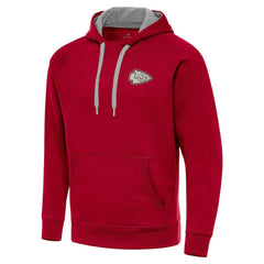 Kansas City Chiefs Antigua Brushed Carbon Victory Pullover Hoodie Red - NFL