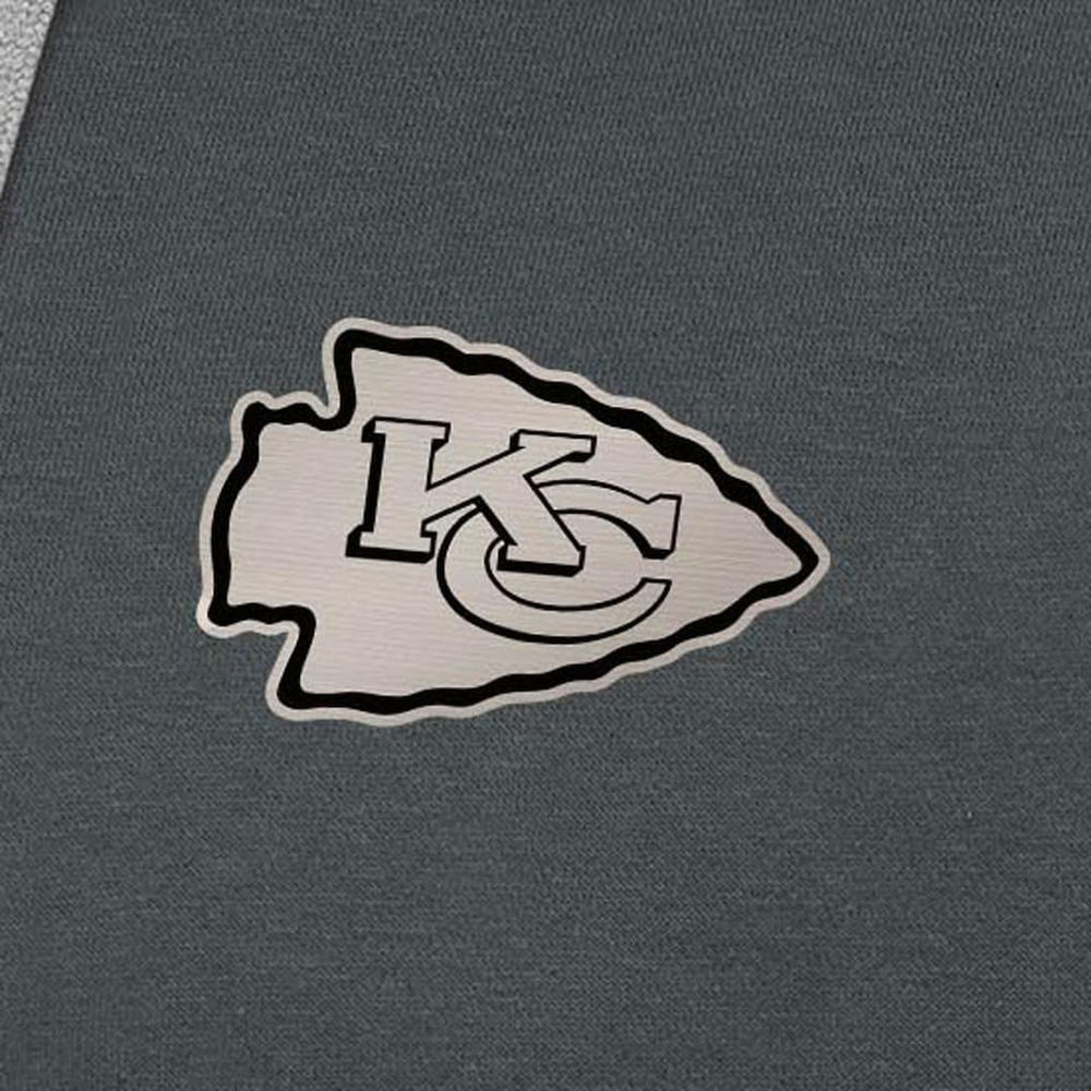 Kansas City Chiefs Antigua Brushed Carbon Victory Pullover Hoodie Charcoal - NFL