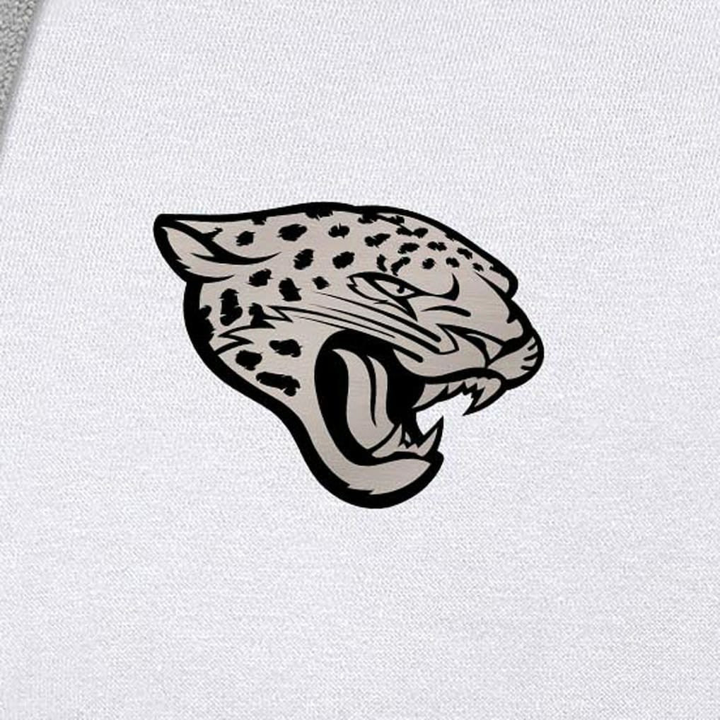 Jacksonville Jaguars Antigua Brushed Carbon Victory Pullover Hoodie White - NFL