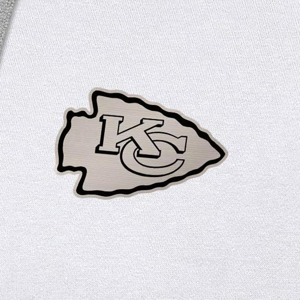 Kansas City Chiefs Antigua Brushed Carbon Victory Pullover Hoodie White - NFL