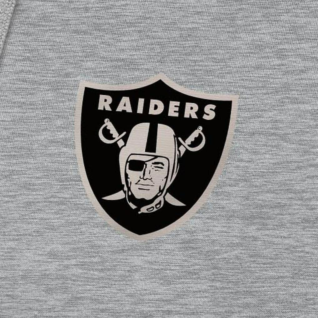 Las Vegas Raiders Antigua Brushed Carbon Victory Pullover Hoodie Heather Gray - NFL