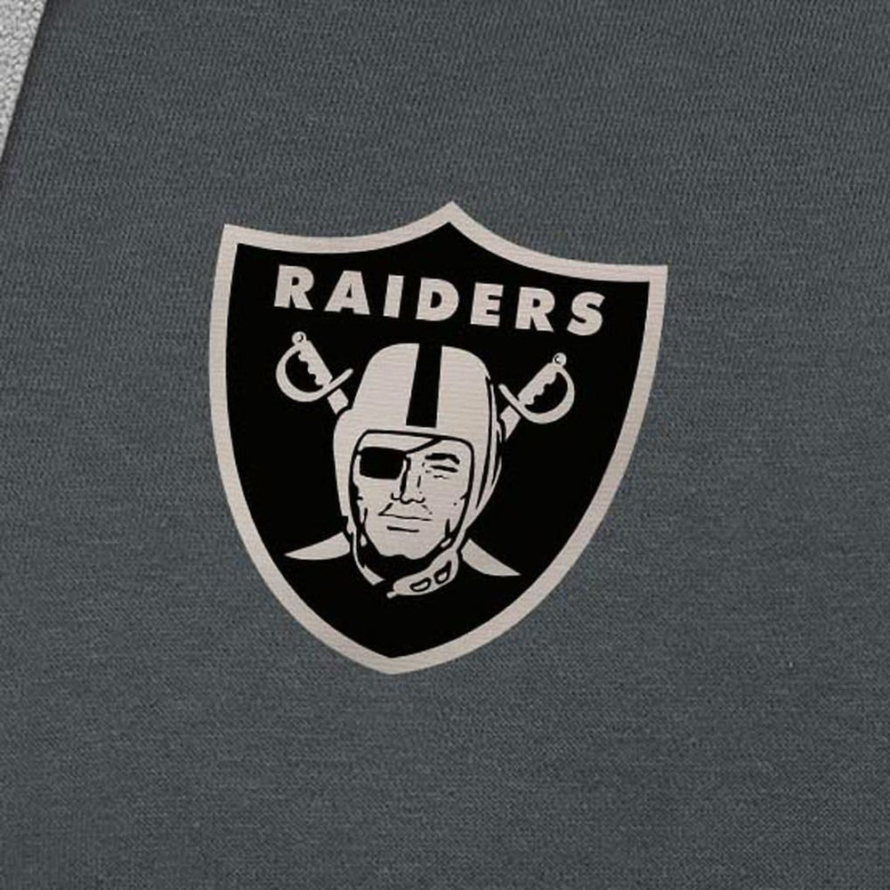 Las Vegas Raiders Antigua Brushed Carbon Victory Pullover Hoodie Charcoal - NFL
