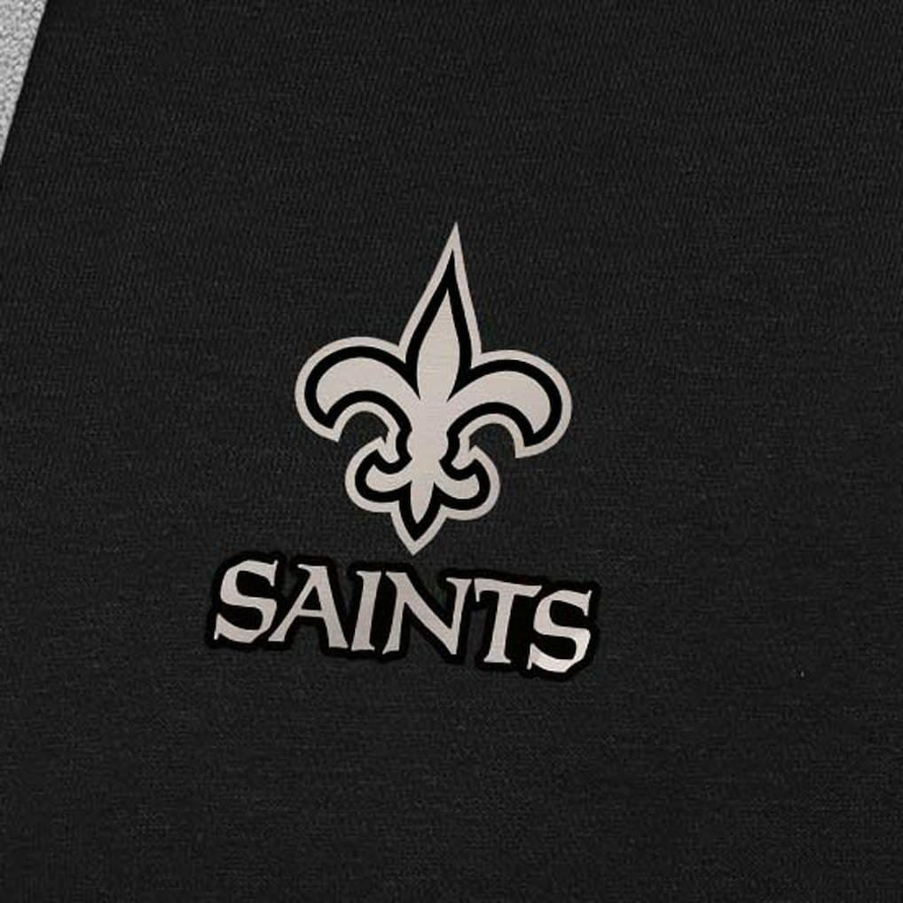 New Orleans Saints Antigua Brushed Carbon Victory Pullover Hoodie Black - NFL