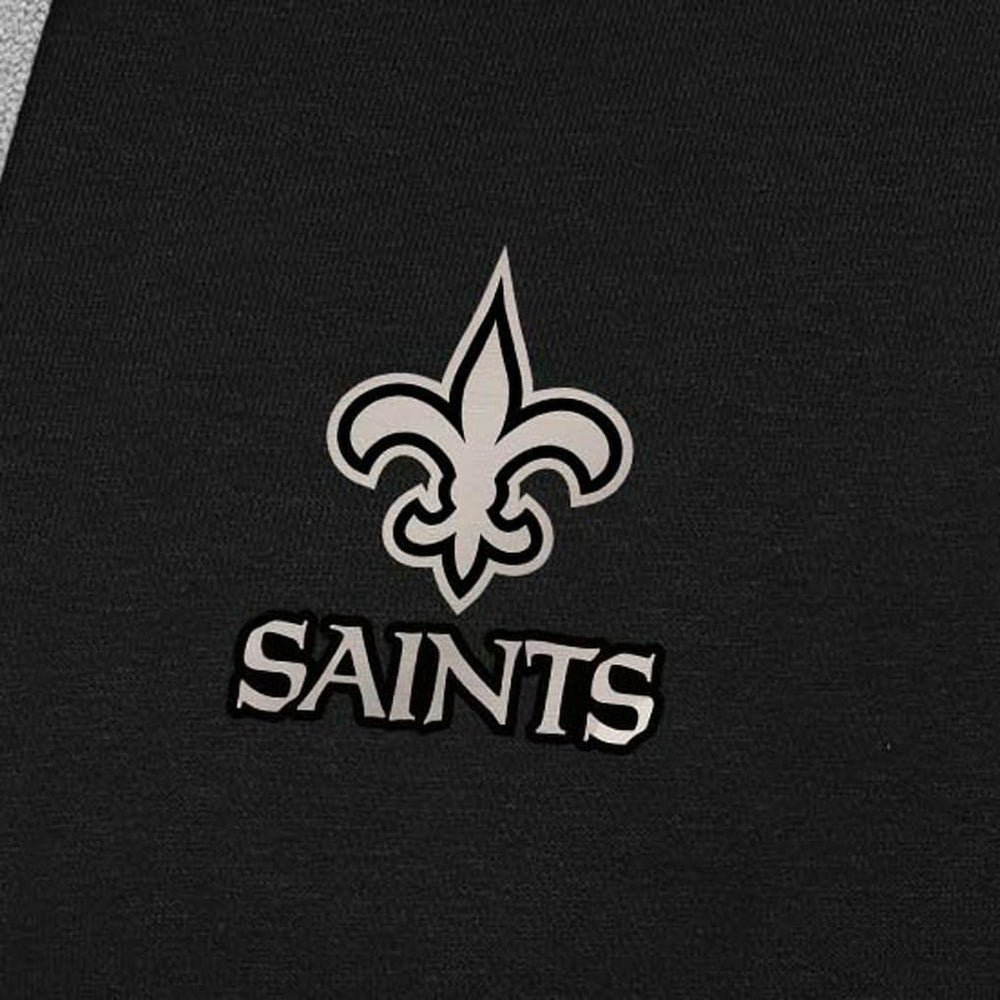 New Orleans Saints Antigua Brushed Carbon Victory Pullover Hoodie Black - NFL