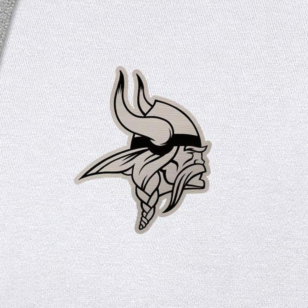 Minnesota Vikings Antigua Brushed Carbon Victory Pullover Hoodie White - NFL
