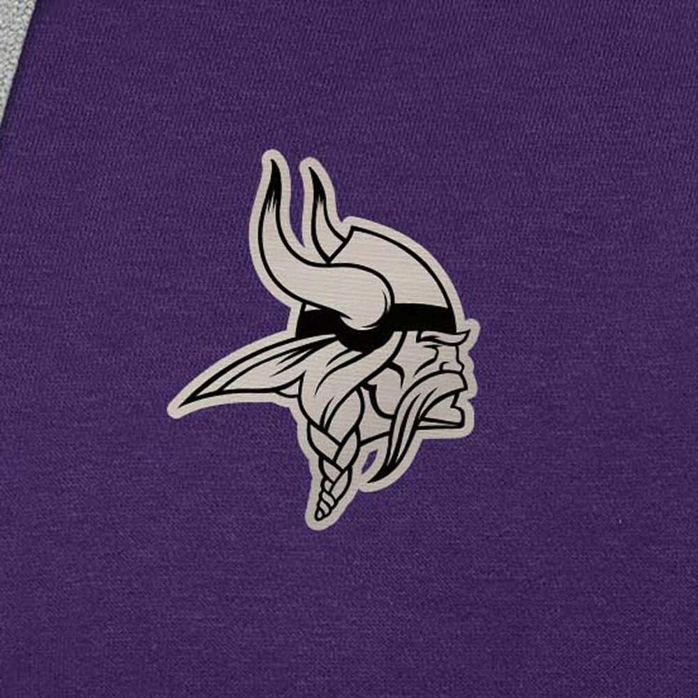 Minnesota Vikings Antigua Brushed Carbon Victory Pullover Hoodie Purple - NFL