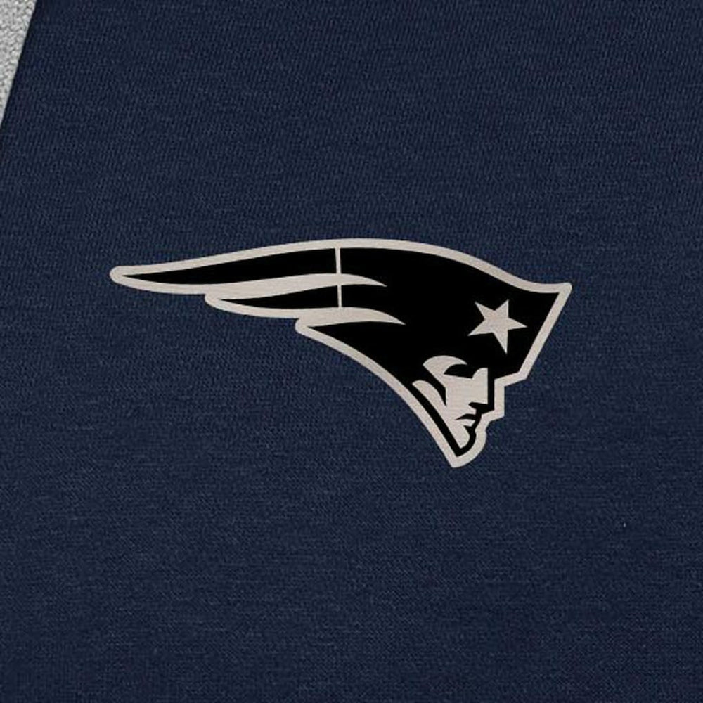 New England Patriots Antigua Brushed Carbon Victory Pullover Hoodie Navy - NFL