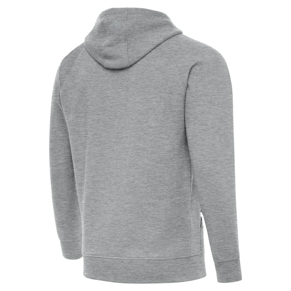 New Orleans Saints Antigua Brushed Carbon Victory Pullover Hoodie Heather Gray - NFL