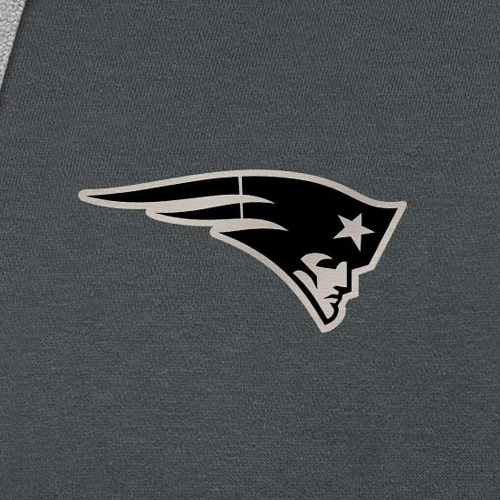 New England Patriots Antigua Brushed Carbon Victory Pullover Hoodie Charcoal - NFL