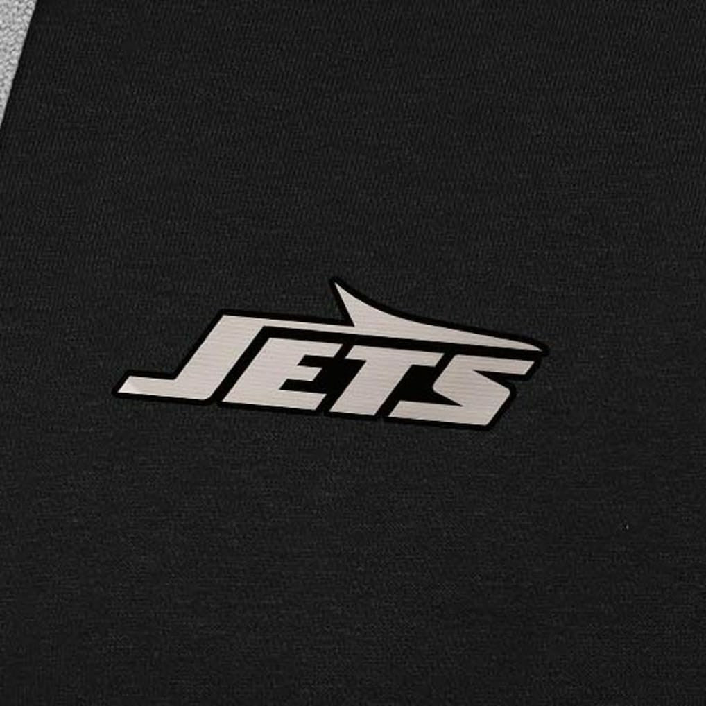 New York Jets Antigua Brushed Carbon Victory Pullover Hoodie Black - NFL