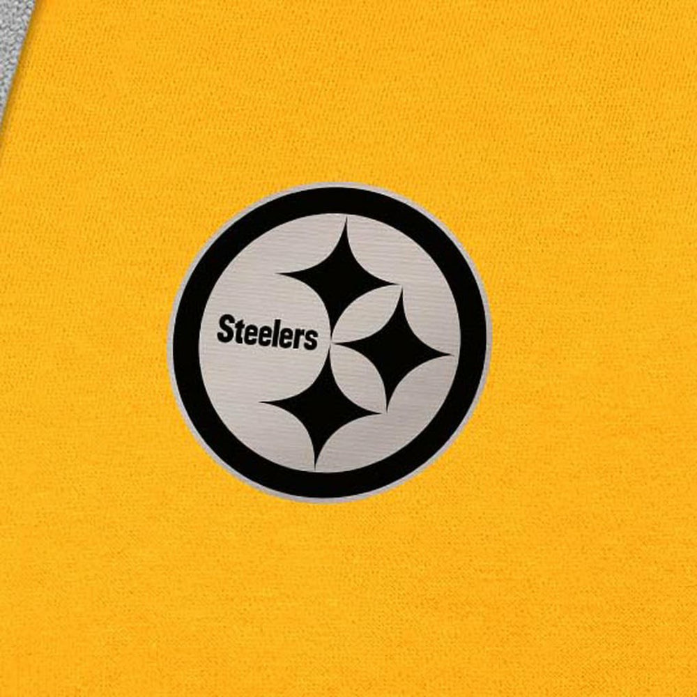 Pittsburgh Steelers Antigua Brushed Carbon Victory Pullover Hoodie Gold - NFL