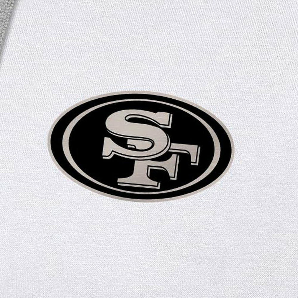 San Francisco 49ers Antigua Brushed Carbon Victory Pullover Hoodie White - NFL