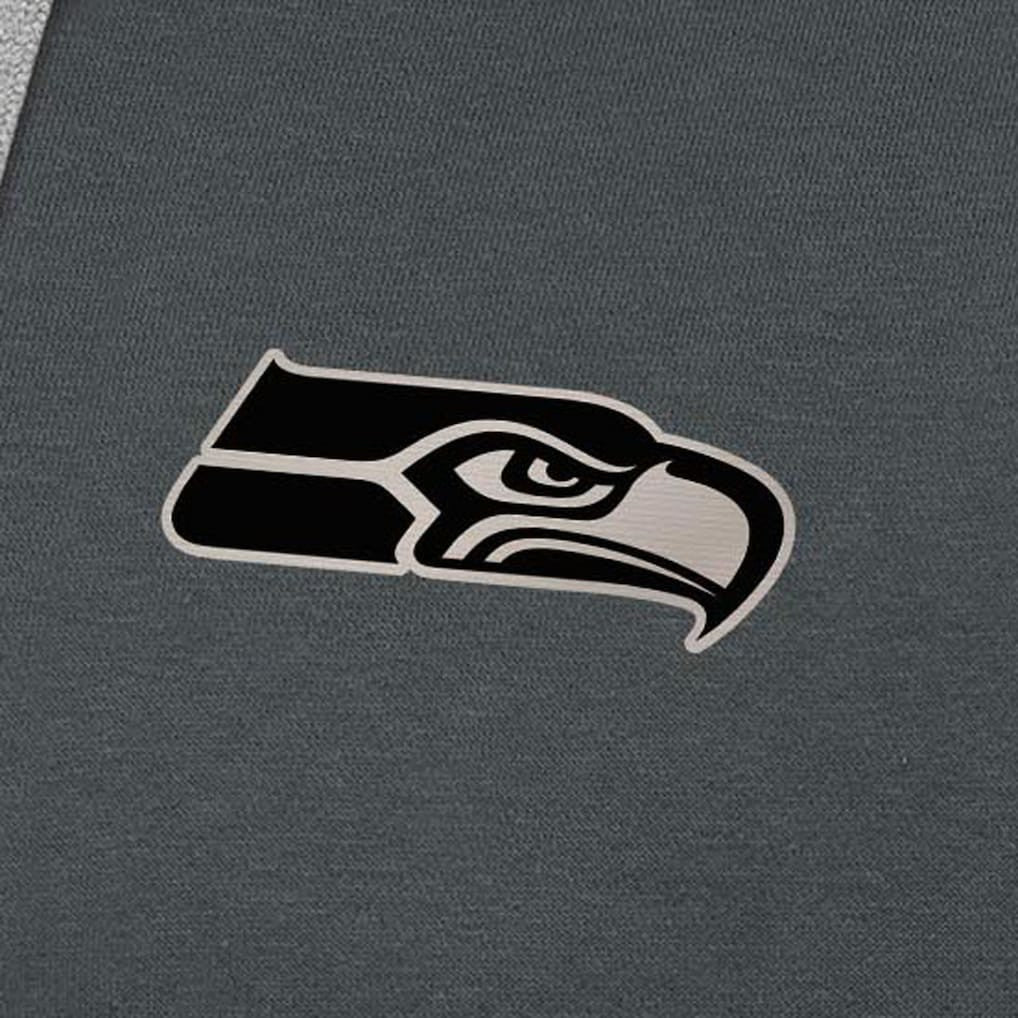 Seattle Seahawks Antigua Brushed Carbon Victory Pullover Hoodie Charcoal - NFL