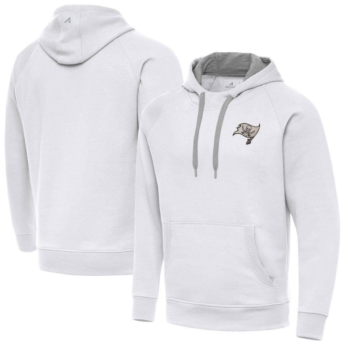 Tampa Bay Buccaneers Antigua Brushed Carbon Victory Pullover Hoodie White - NFL