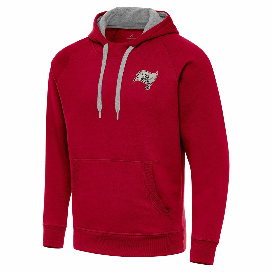 Tampa Bay Buccaneers Antigua Brushed Carbon Victory Pullover Hoodie Red - NFL