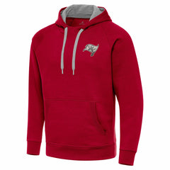 Tampa Bay Buccaneers Antigua Brushed Carbon Victory Pullover Hoodie Red - NFL
