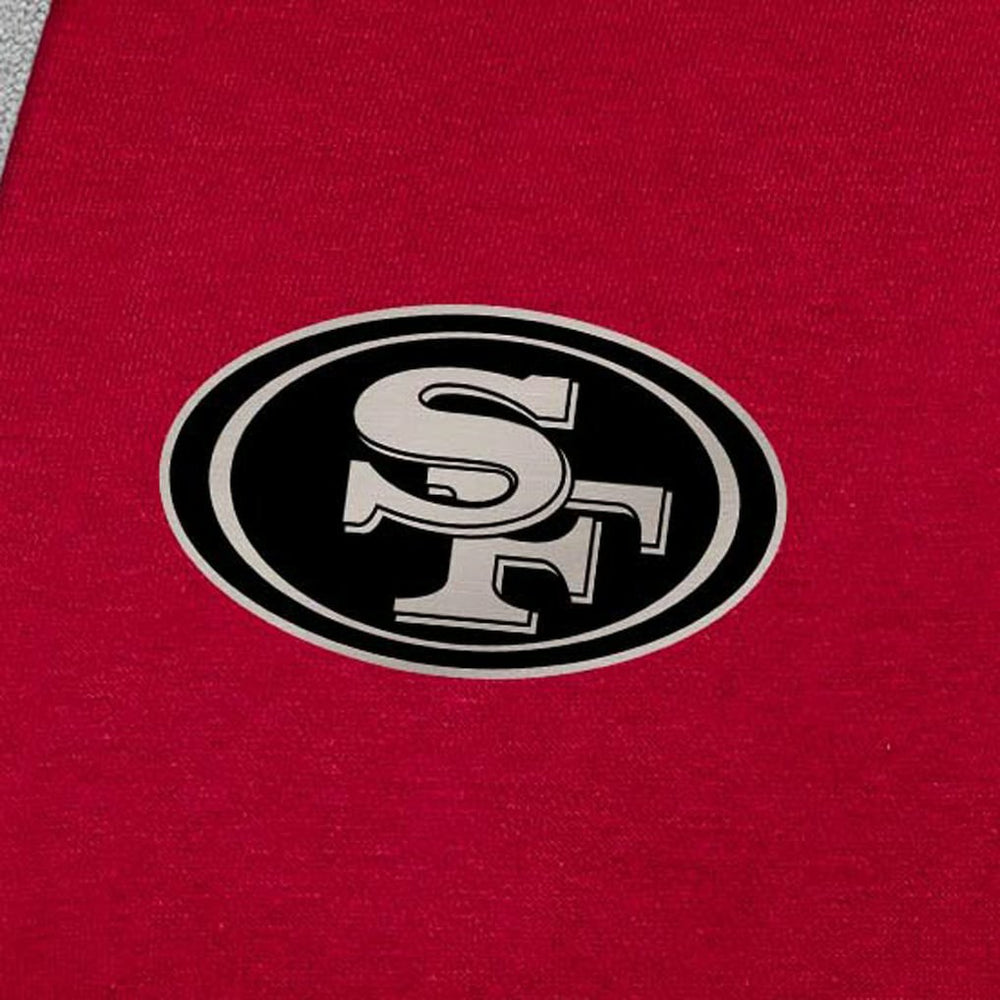 San Francisco 49ers Antigua Brushed Carbon Victory Pullover Hoodie Scarlet - NFL