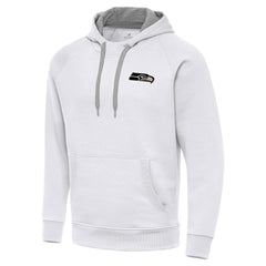 Seattle Seahawks Antigua Brushed Carbon Victory Pullover Hoodie White - NFL