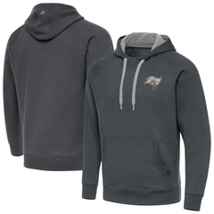 Tampa Bay Buccaneers Antigua Brushed Carbon Victory Pullover Hoodie Charcoal - NFL