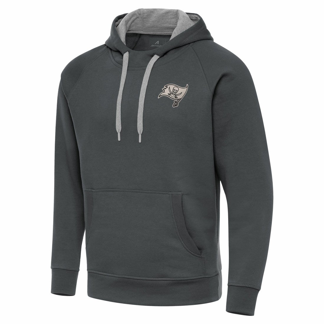 Tampa Bay Buccaneers Antigua Brushed Carbon Victory Pullover Hoodie Charcoal - NFL