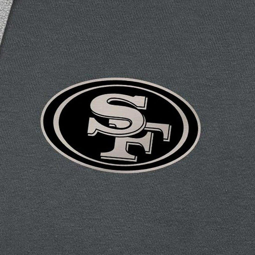 San Francisco 49ers Antigua Brushed Carbon Victory Pullover Hoodie Charcoal - NFL