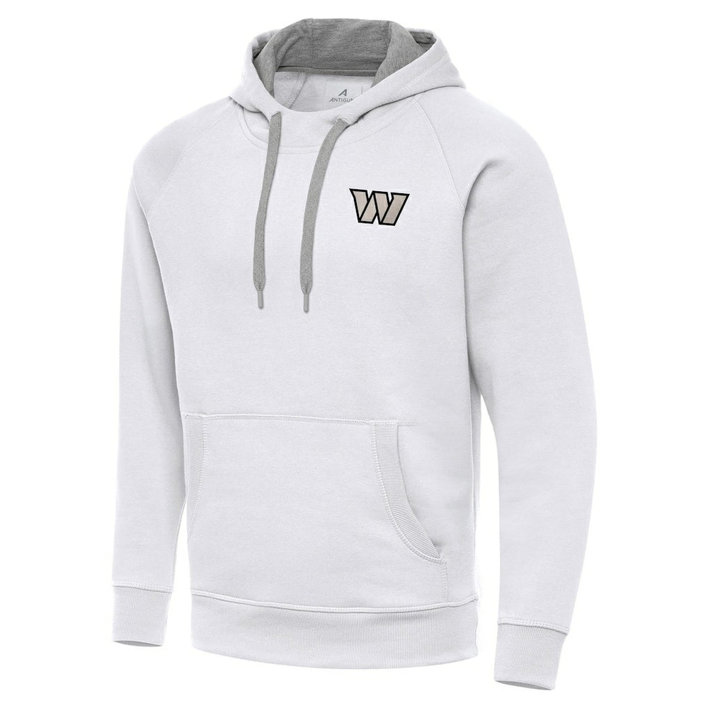 Washington Commanders Antigua Brushed Carbon Victory Pullover Hoodie White - NFL