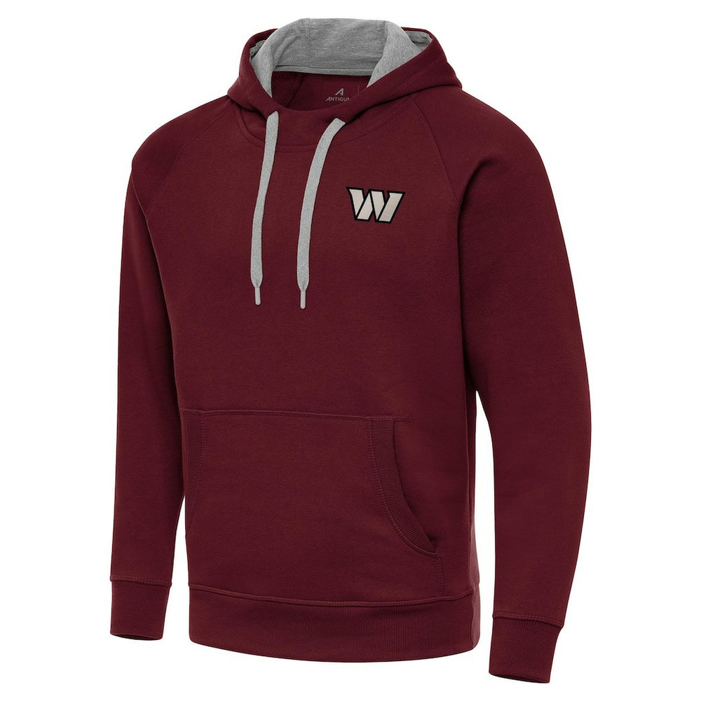 Washington Commanders Antigua Brushed Carbon Victory Pullover Hoodie Burgundy - NFL