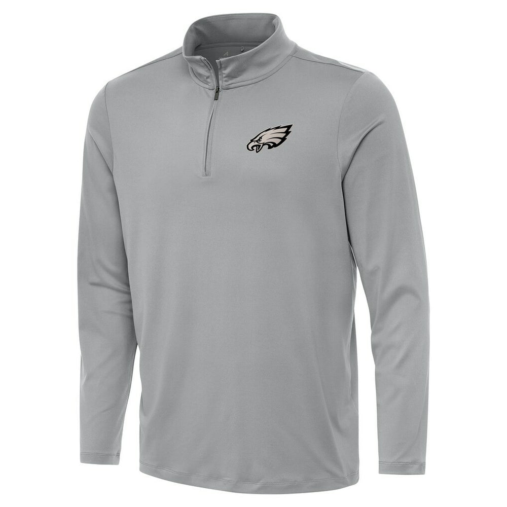Philadelphia Eagles Antigua Reprocess Quarter-Zip Top Gray - NFL