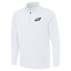 Philadelphia Eagles Antigua Reprocess Quarter-Zip Top White - NFL