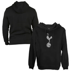 Tottenham Hotspur 1863FC Monochrome Badge Fleece Pullover Hoodie - Black