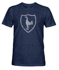 Tottenham Hotspur 1863FC Retro Monochrome Badge Vintage Tri-Blend T-Shirts - Navy