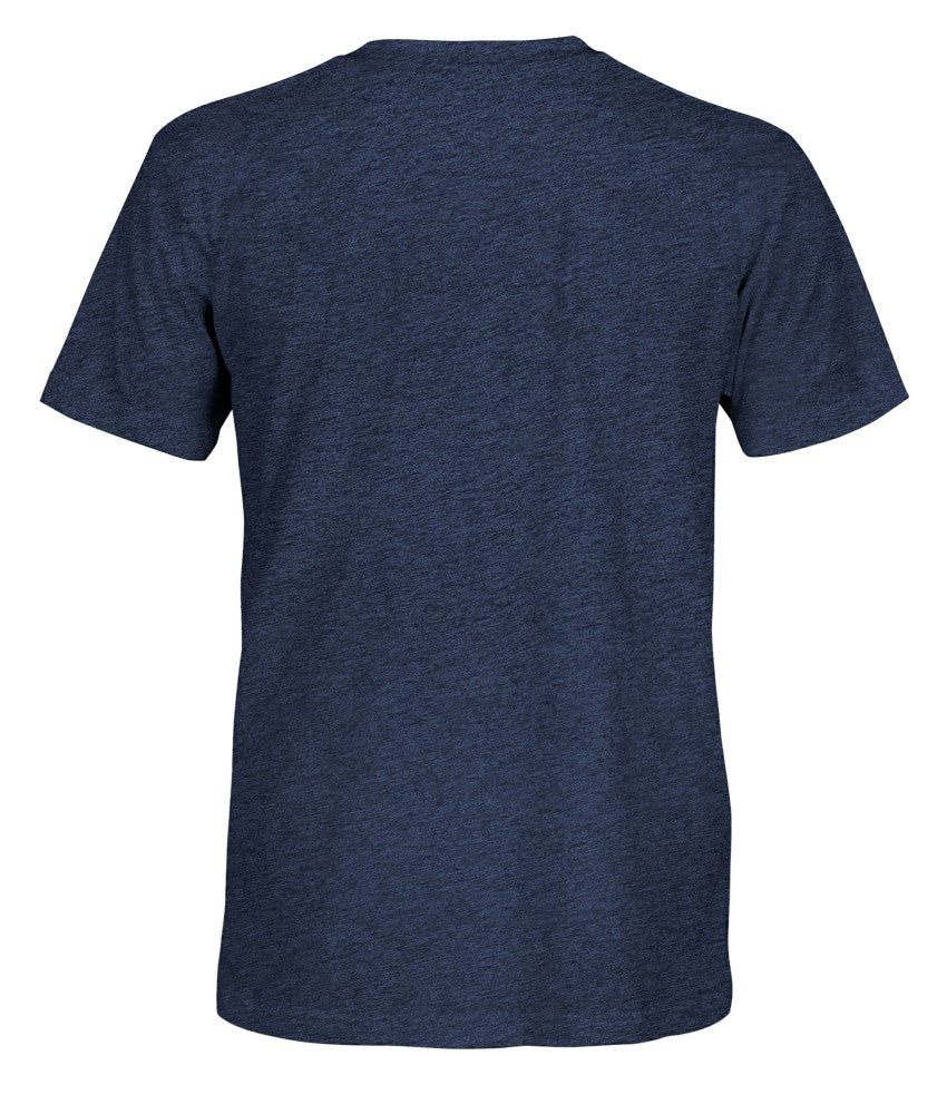 Tottenham Hotspur 1863FC Retro Monochrome Badge Vintage Tri-Blend T-Shirts - Navy
