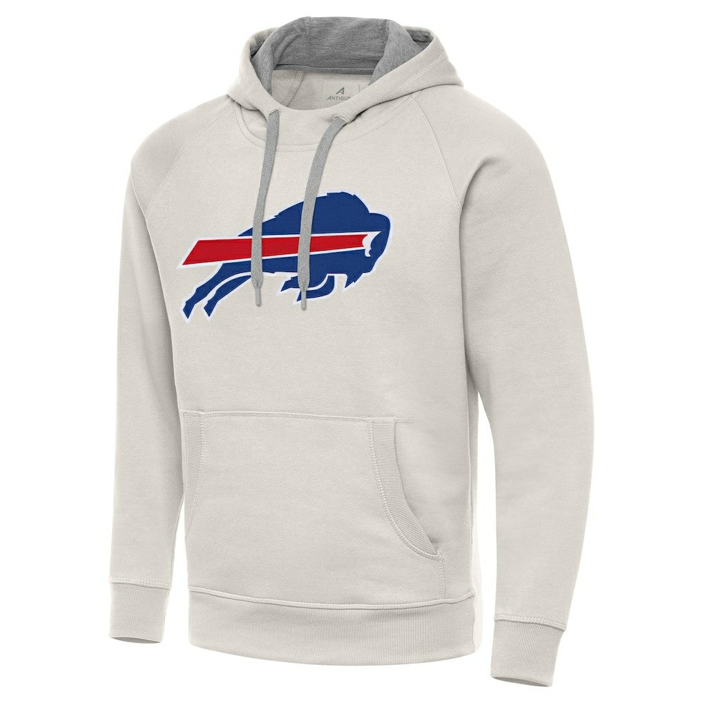 Buffalo Bills Antigua Victory Raglan Pullover Hoodie Cream - NFL