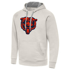 Chicago Bears Antigua Victory Raglan Pullover Hoodie Cream - NFL