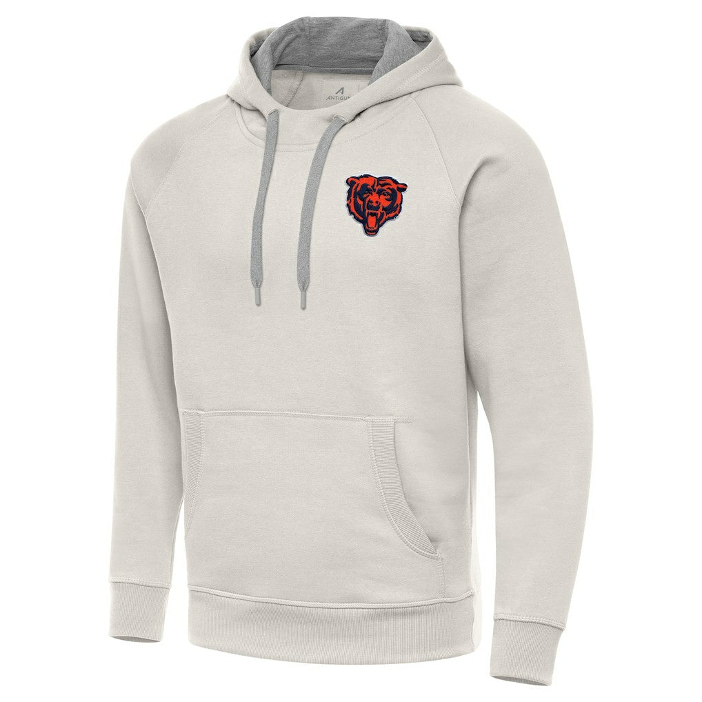 Chicago Bears Antigua Victory Raglan Pullover Hoodie Cream - NFL