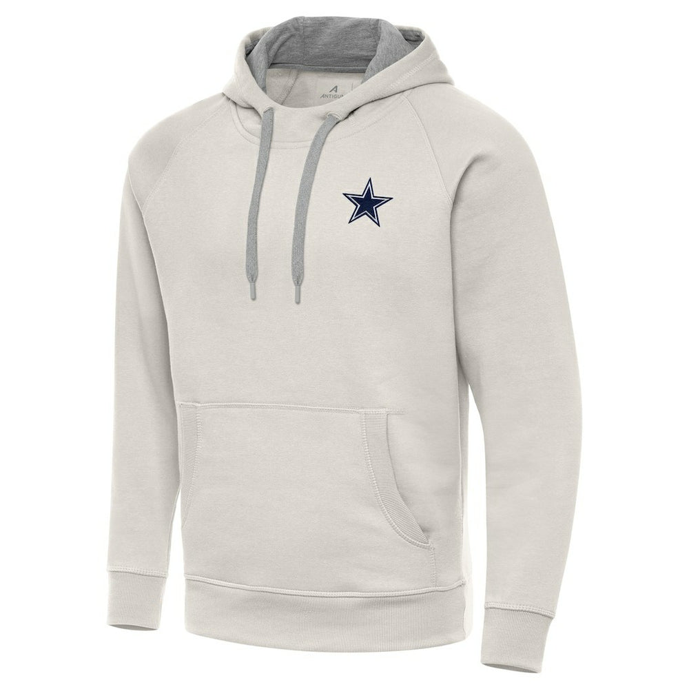 Dallas Cowboys Antigua Victory Raglan Pullover Hoodie Cream - NFL