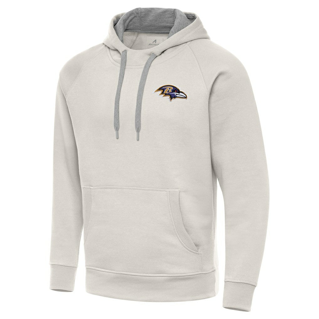 Baltimore Ravens Antigua Victory Raglan Pullover Hoodie Cream - NFL