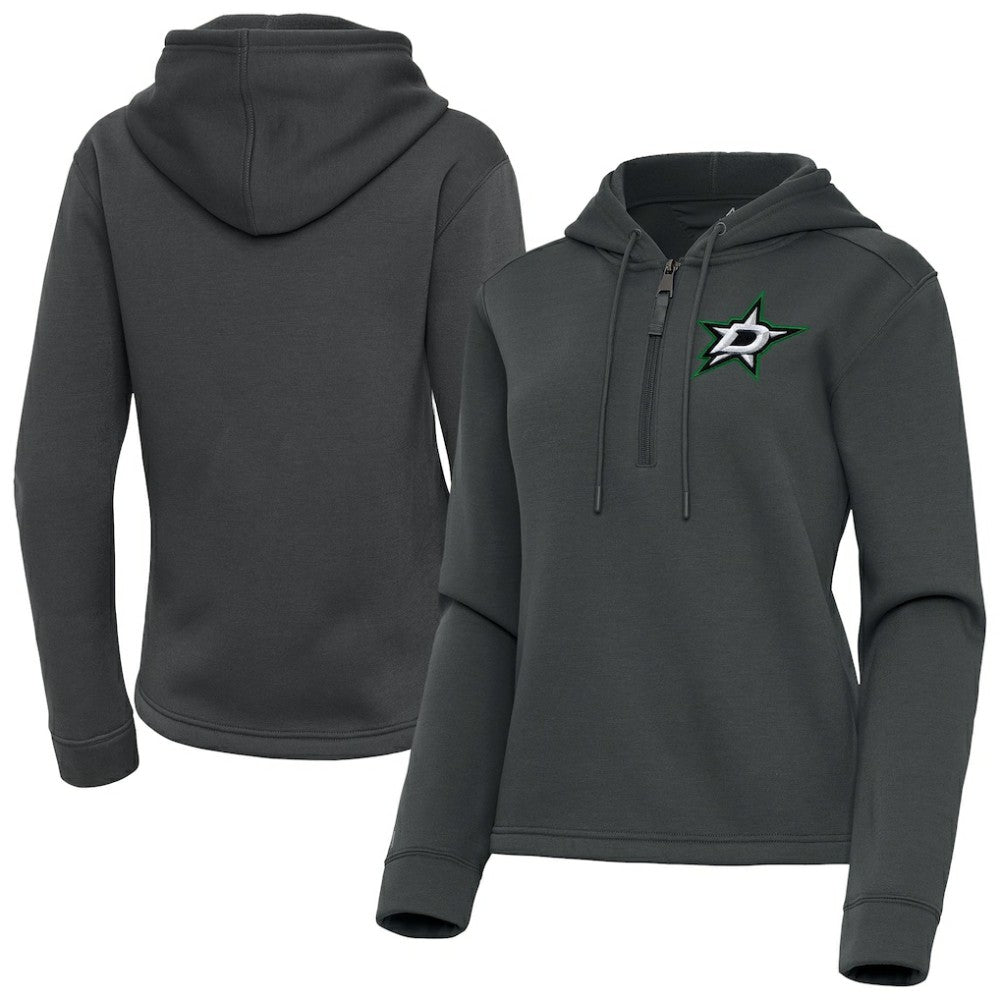 Dallas Stars - Antigua Women's Contemporary Quarter-Zip Hoodie Pewter