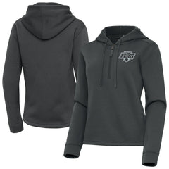 Los Angeles Kings - Antigua Women's Contemporary Quarter-Zip Hoodie Pewter