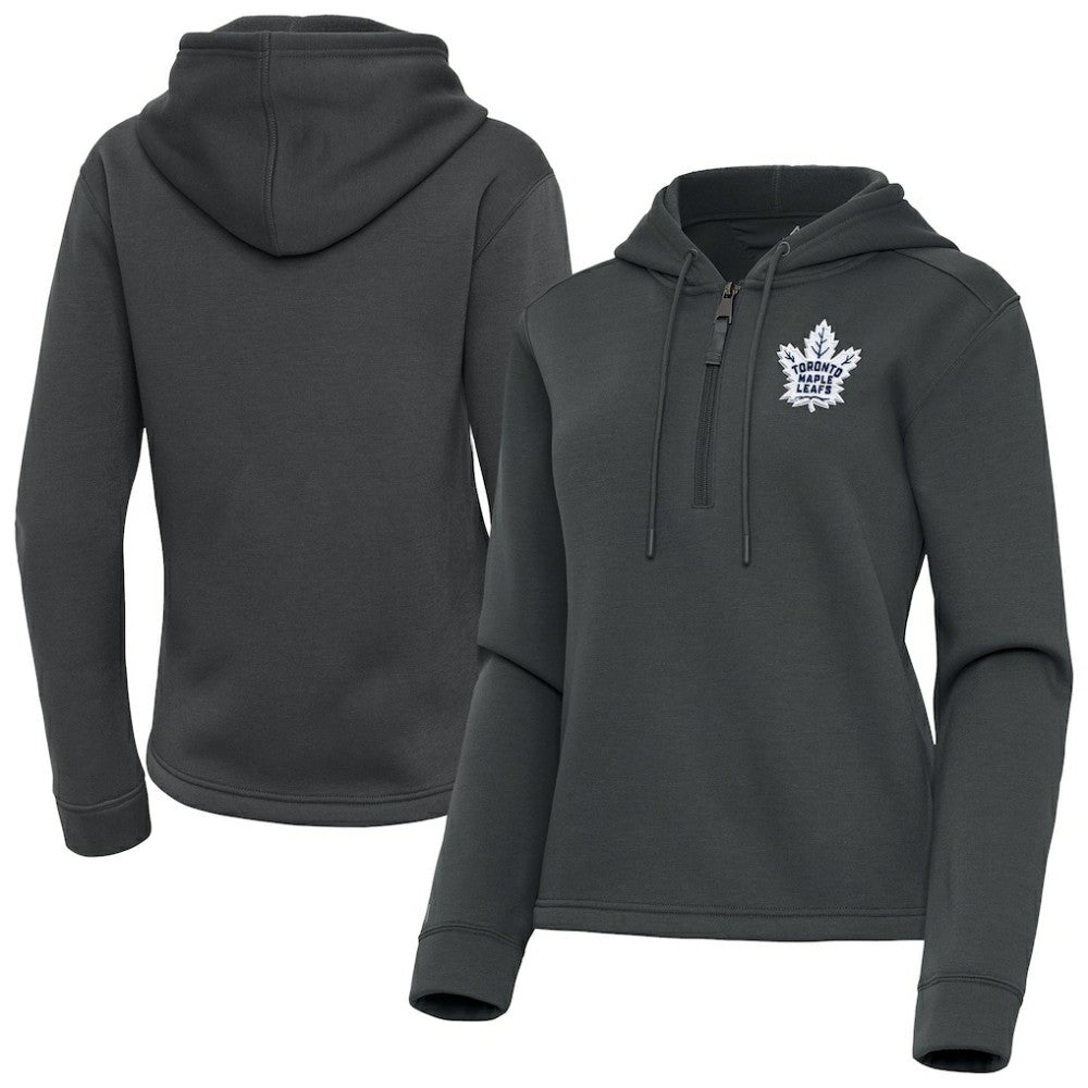 Toronto Maple Leafs - Antigua Women's Contemporary Quarter-Zip Hoodie Pewter