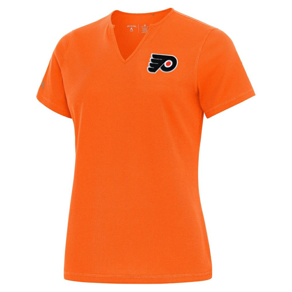 Philadelphia Flyers - Antigua Traveler Rib V-Neck T-Shirt Orange
