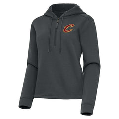 NBA - Cleveland Cavaliers Antigua Women's Contemporary Quarter-Zip Hoodie - Pewter