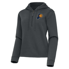 NBA - Indiana Pacers Antigua Women's Contemporary Quarter-Zip Hoodie - Pewter